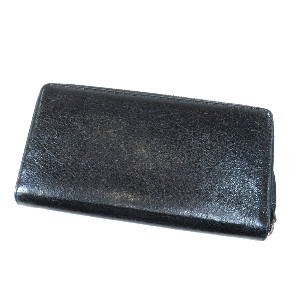 Balenciaga Leather Wallet Belt Long Motif Black